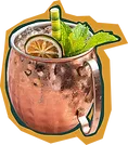 A house cocktail, painted