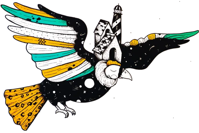 The condor, painted for the rooftop