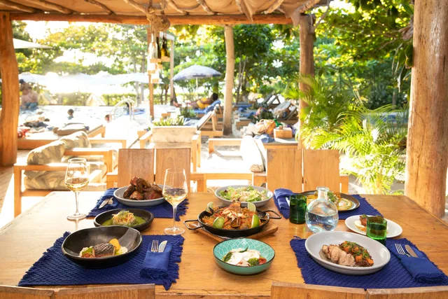 Dishes at Blue Apple